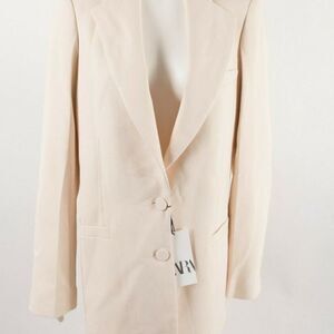 Zara Womens Blazer Jacket XS-Small Ecru Off White
